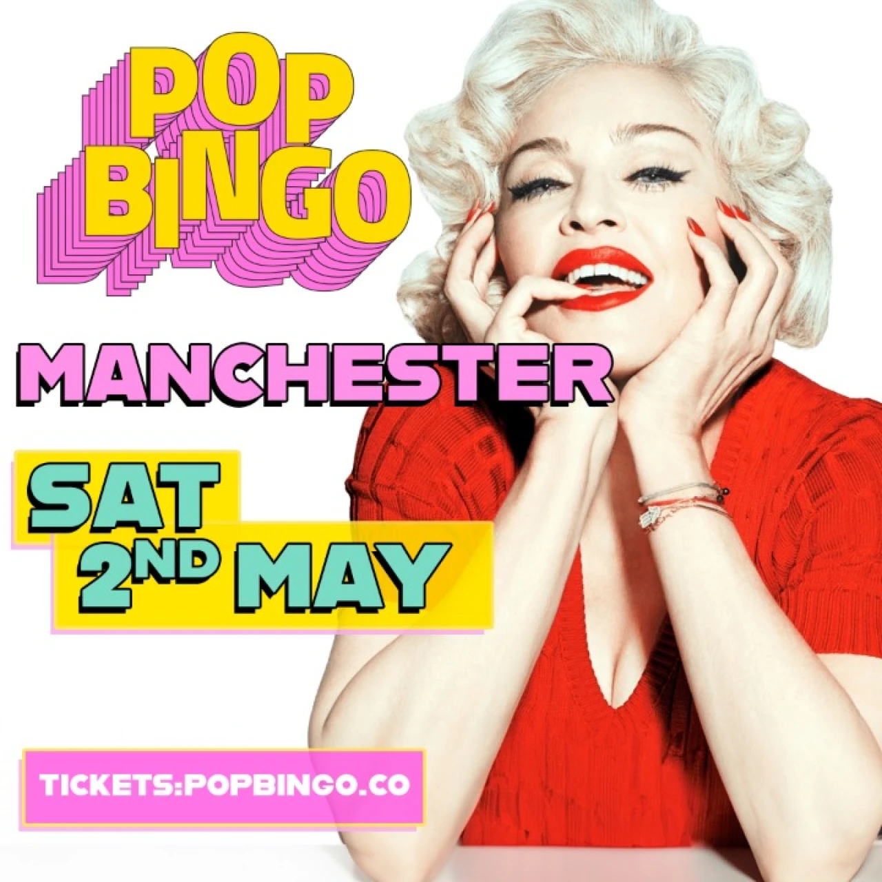 Pop Bingo  Saturday 2nd May Manchester