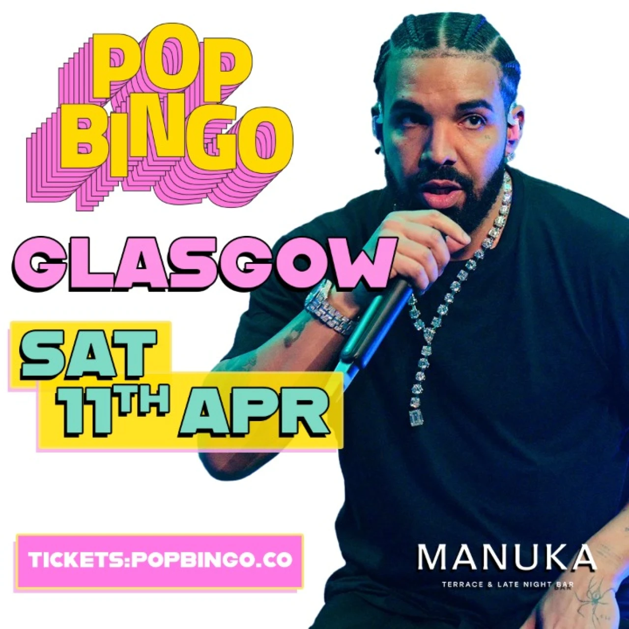 Pop Bingo  Saturday 11th April Glasgow