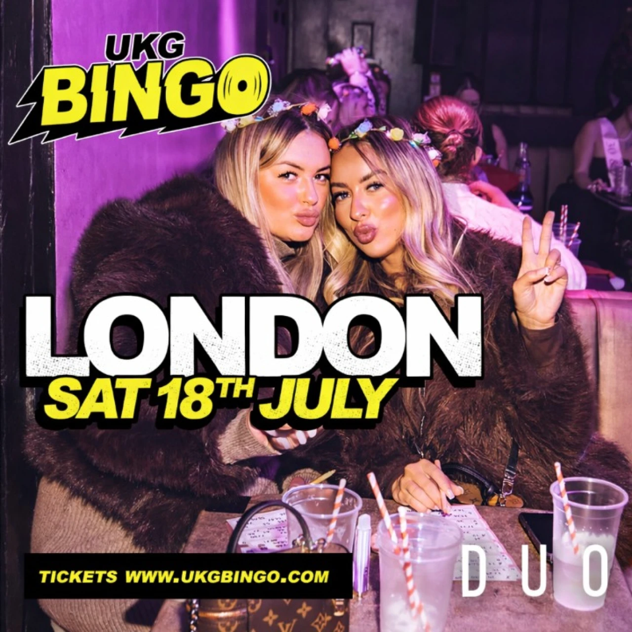 UKG Bingo Sat 18th July  London